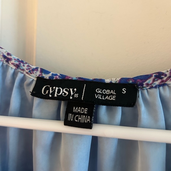 Purple and blue peasant-style Anthropologie blouse—size small - Picture 3 of 3